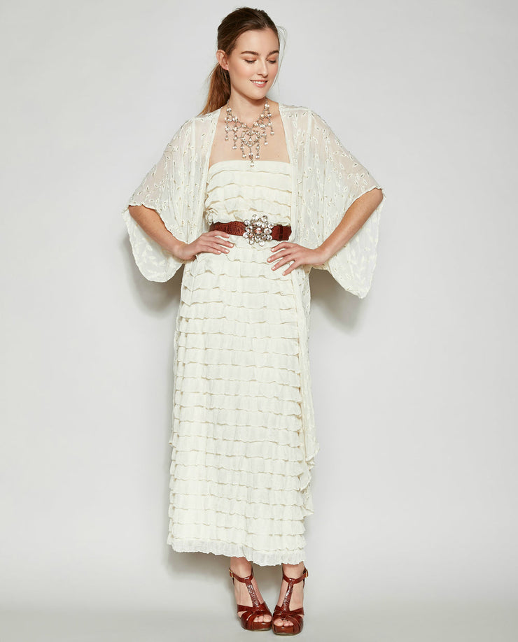THE CAMILLE MAXI SKIRT IN IVORY - Heidi Abra