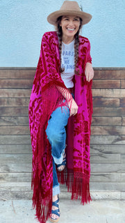 THE FLORENCE CAFTAN IN FUCHSIA