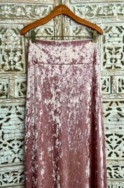 THE ARABELLA VELVET MAXI SKIRT IN SHELL