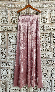 THE ARABELLA VELVET MAXI SKIRT IN SHELL
