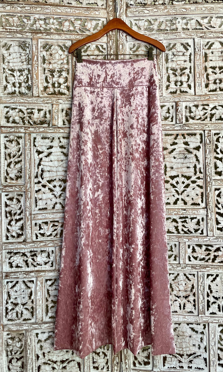 THE ARABELLA VELVET MAXI SKIRT IN SHELL