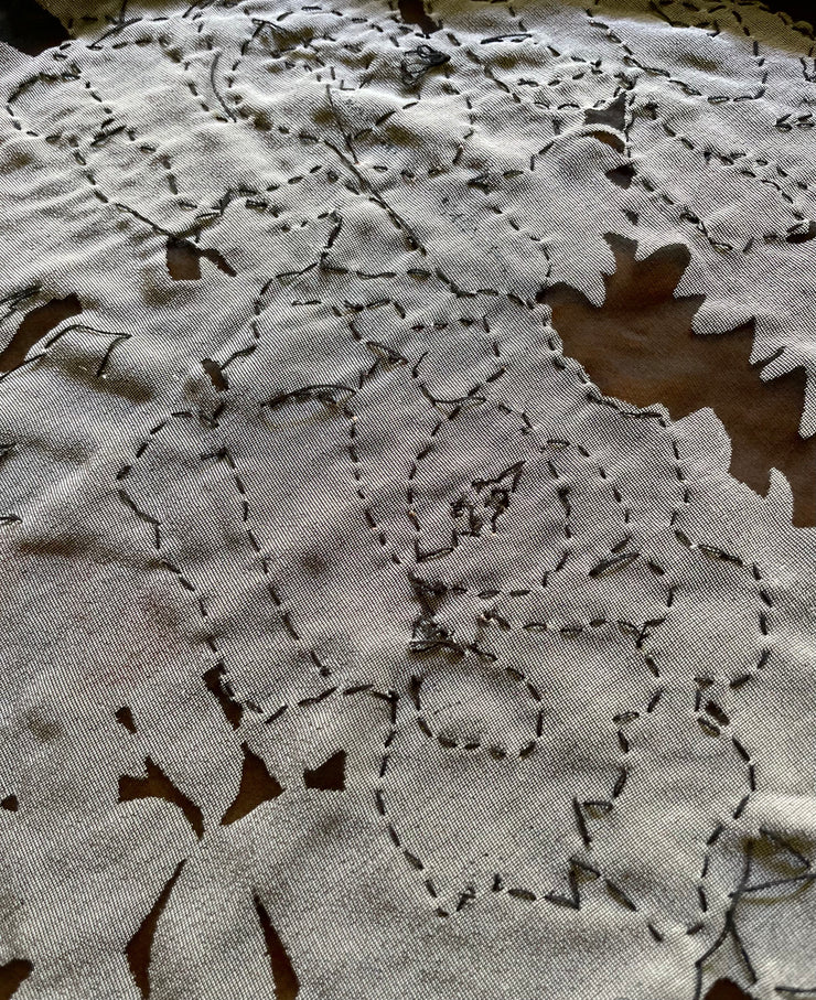 GOLDEN LOTUS BUDDHA SILK VELVET SHAWL