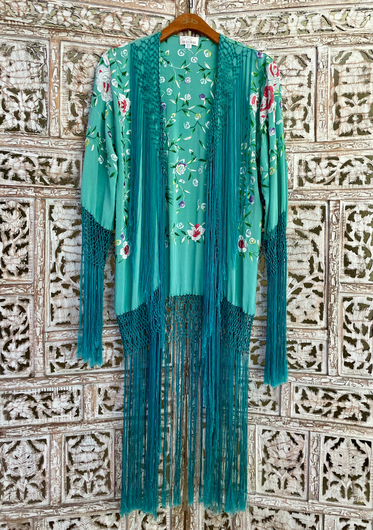 JADE SECRET GARDEN SILK KIMONO