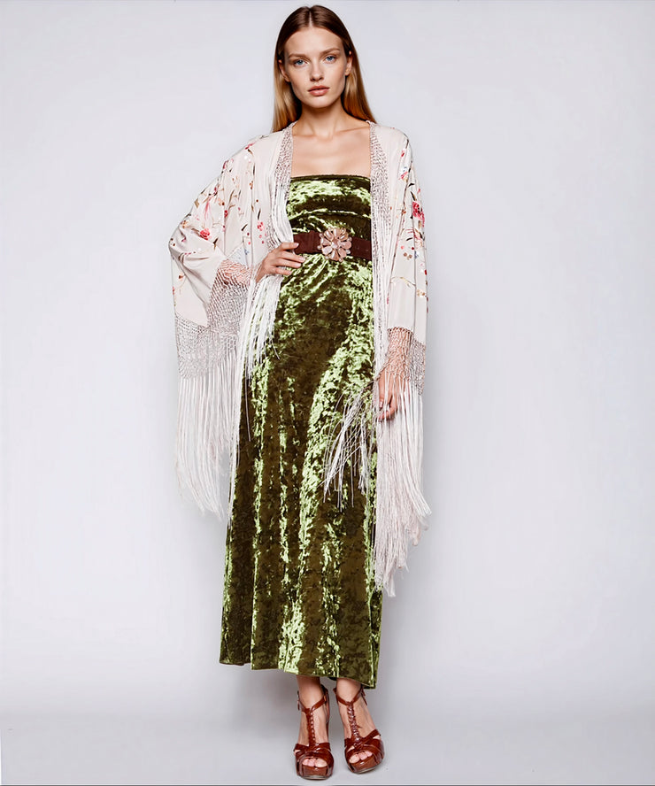 SECRET GARDEN SILK PIANO SHAWL KIMONO