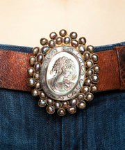 PICTURES OF LILY IRIDESCENT PEARL BELT BUCKLE - Heidi Abra